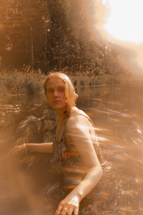 Blonde Woman in the Lake