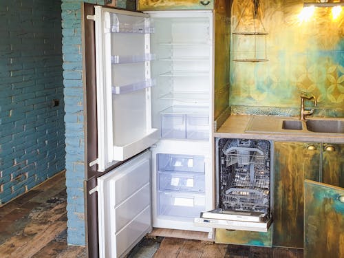 White Refrigerator in the Kitchen