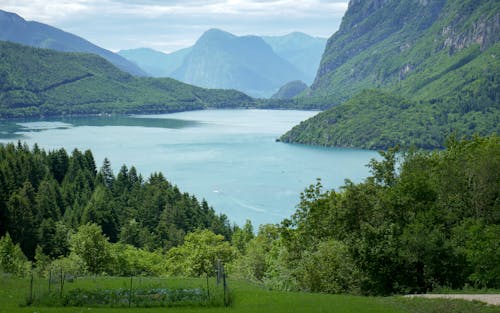 A Green Mountains Near the Lake