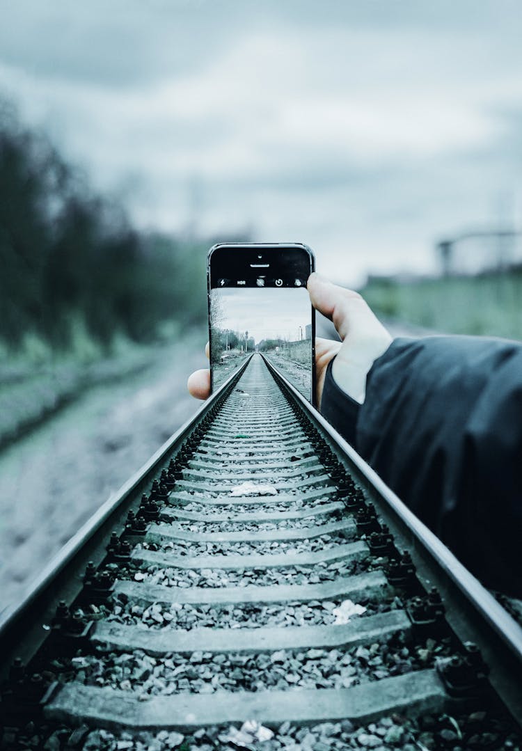 Edited Photo Of A Railway To The Phone