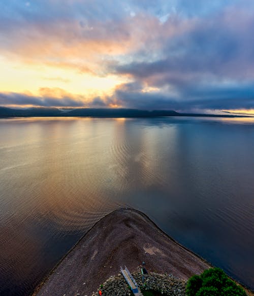 Lake View Under the Cloud Sky