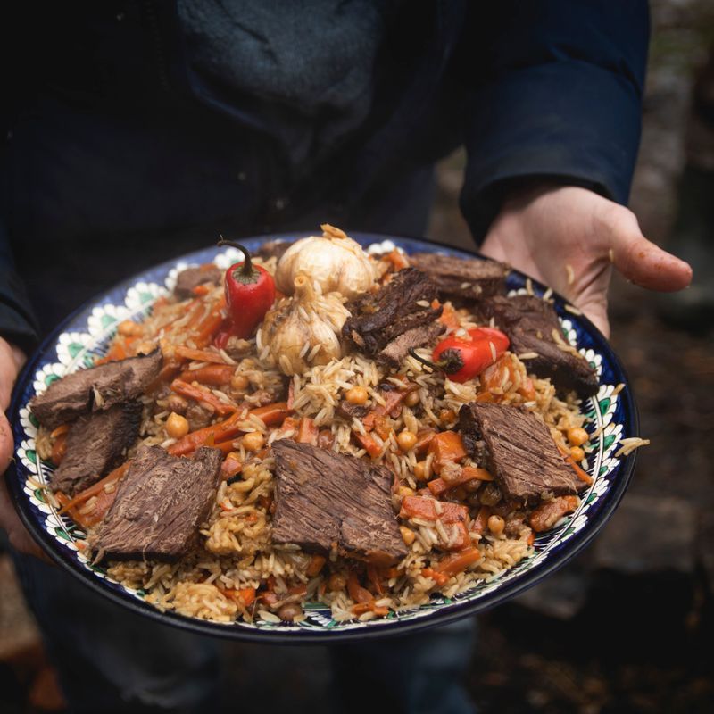 Beef Pilaf with Carrots and Cumin