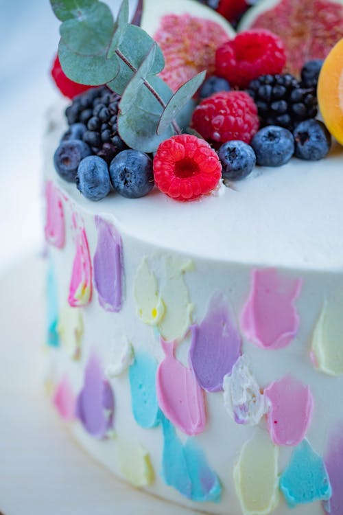 A Cake with Fresh Fruits