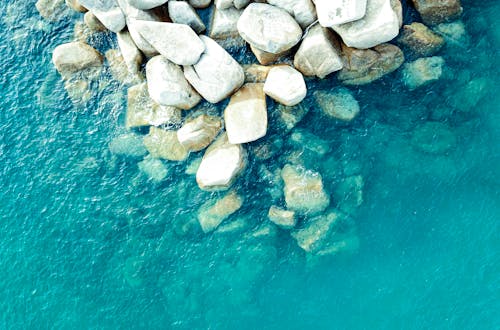 Gratis stockfoto met blauw water, bovenaanzicht, dronefoto