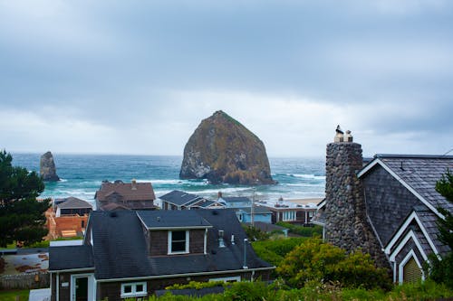 Scenic Sea Shore Seen From Village