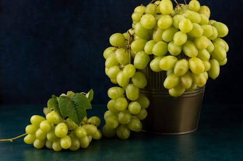 Green Grapes in a Bucket