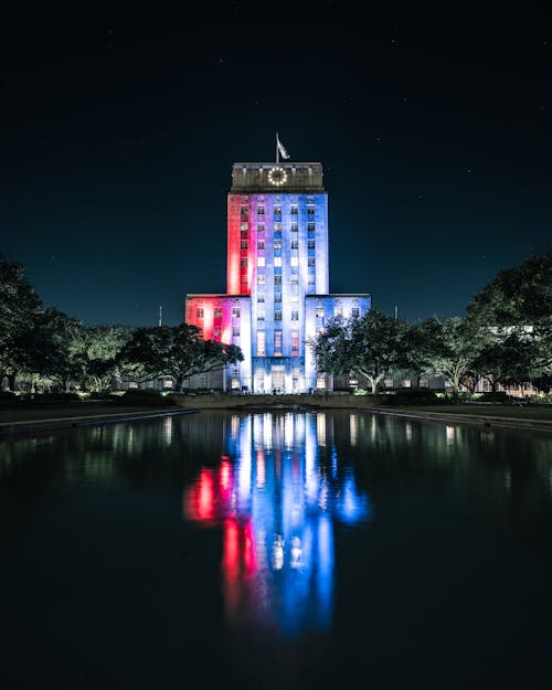 Free Houston City Hall during Nighttime  Stock Photo