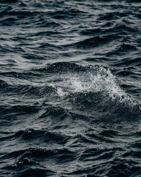 Close-up view of ocean waves with ripples and splashing water. Perfect for marine themes.