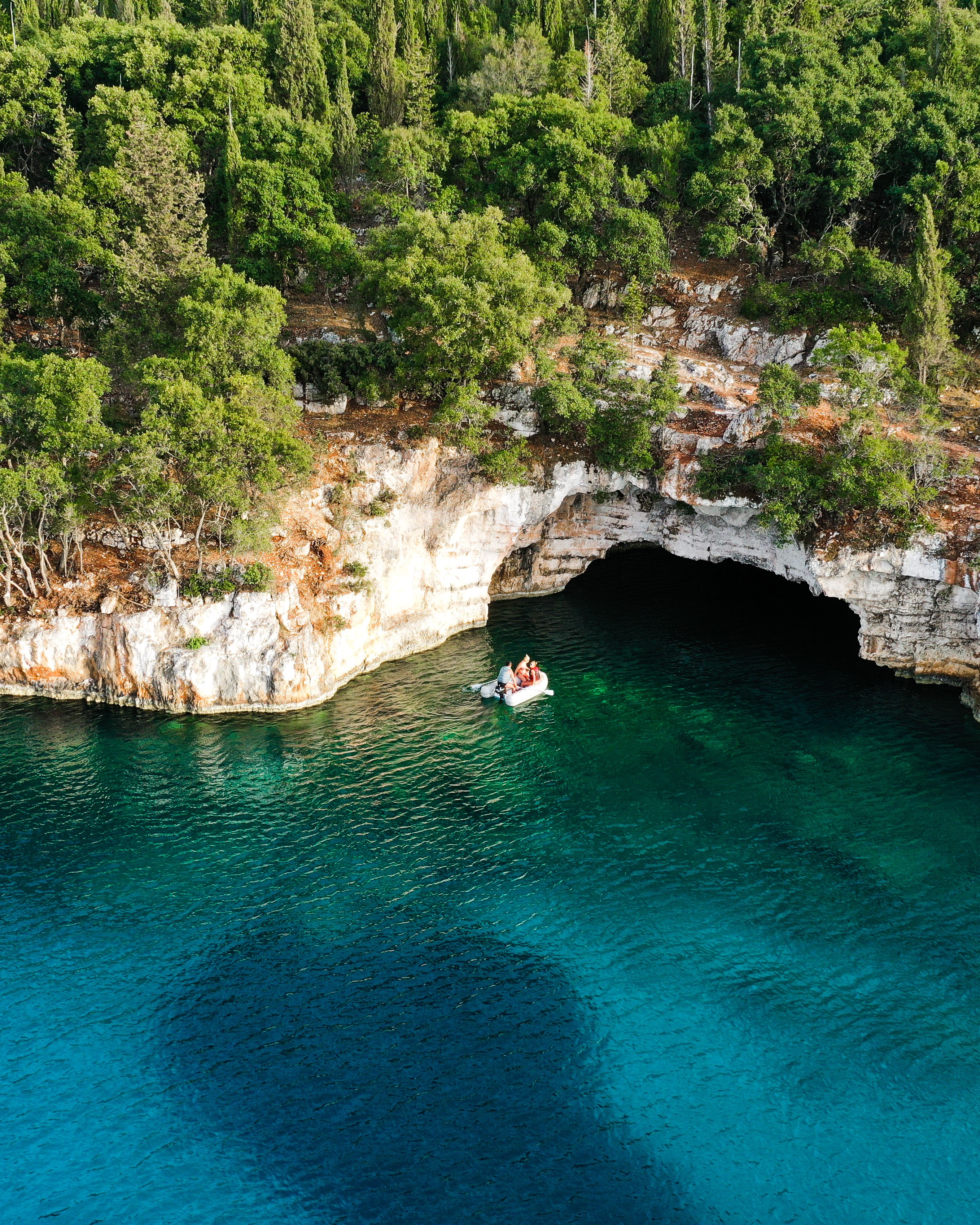 Aerial View of Rock Formation beside Sea · Free Stock Photo