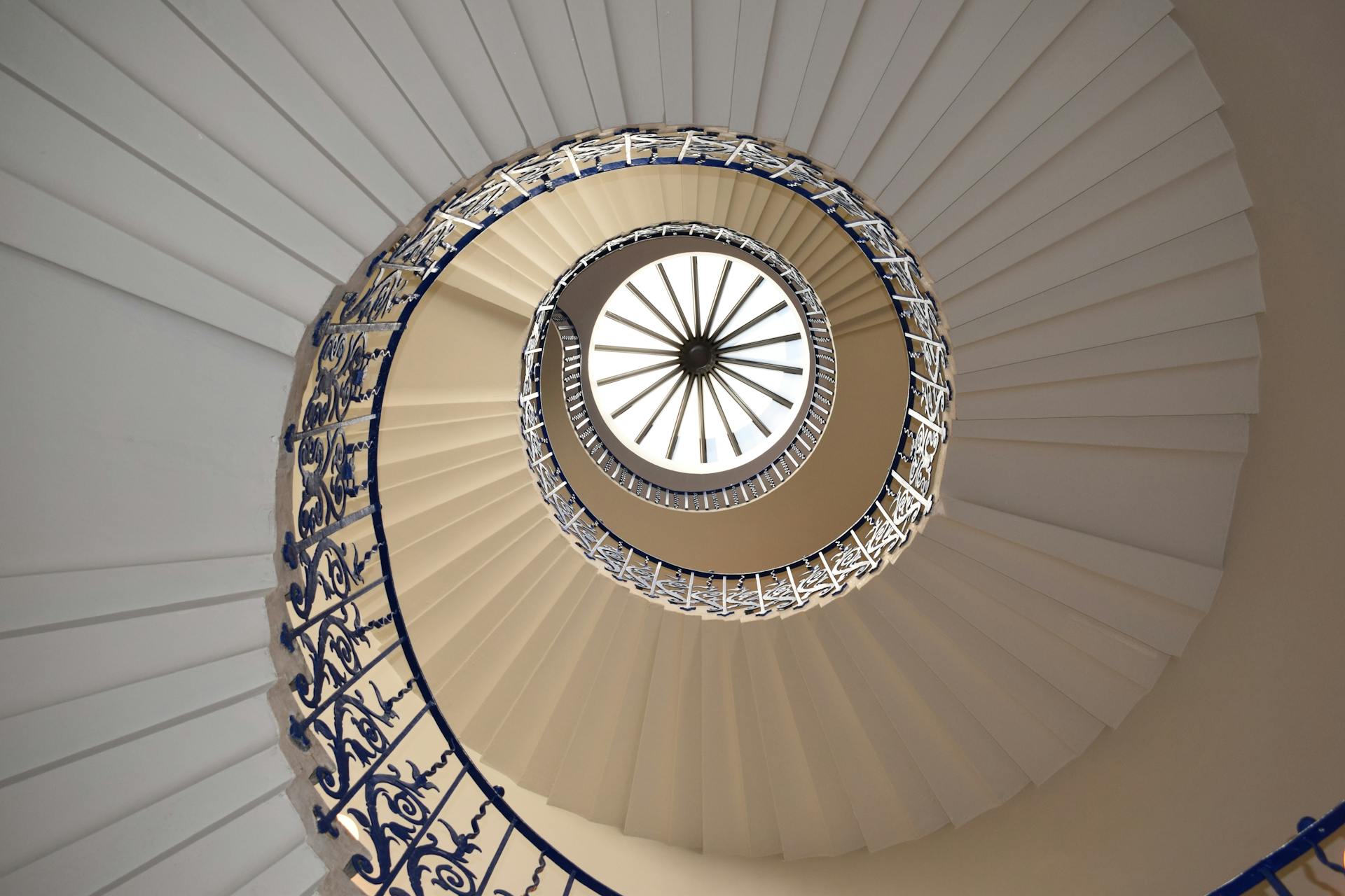 White Concrete Spiral Stairway