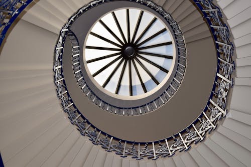 White Concrete Spiral Stair