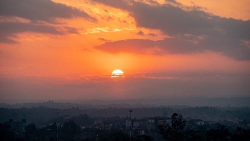 Free stock photo of sunset