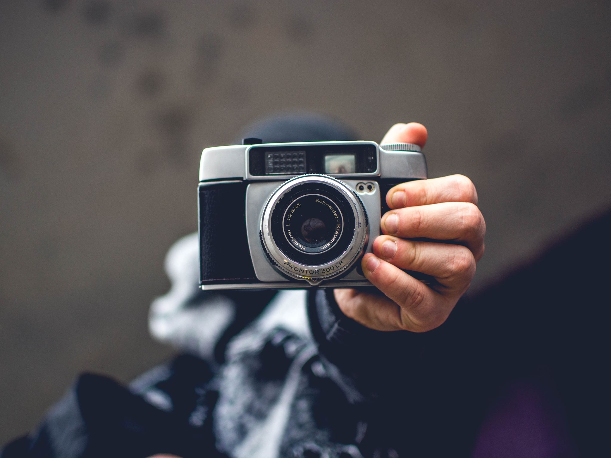 Photographer working with a camera