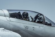 Close-up Photo of Pilot in a Military Aircraft