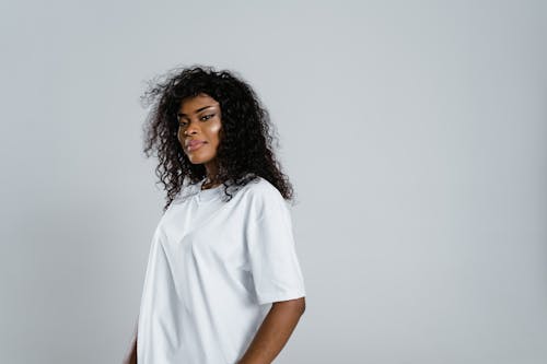 Woman in White T-shirt