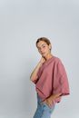Woman in Pink Long Sleeve Shirt
