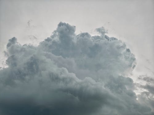 Free White Clouds on a White Sky  Stock Photo