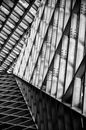 Grayscale Photo of Metal Frame