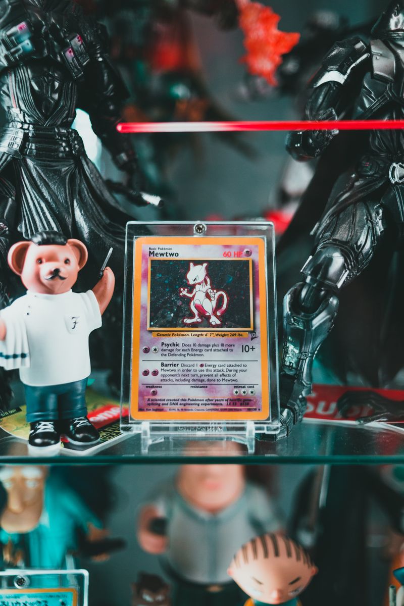 Rare Mewtwo Pokémon card with figures
