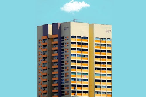 Apartment Building under Blue Sky 