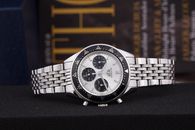 Silver and Black Chronograph Watch