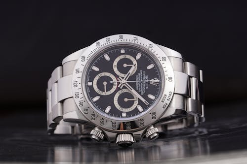 Free Silver and Black Chronograph Watch Stock Photo