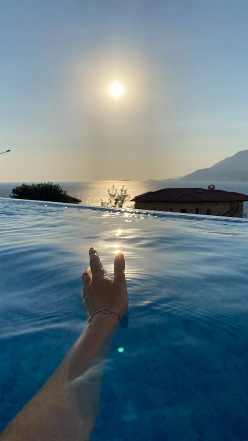 Person in an Infinity Pool 