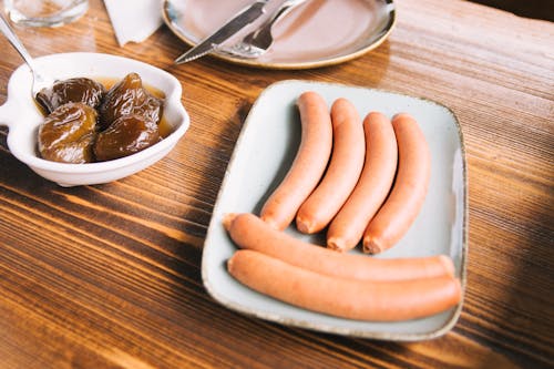 Foto d'estoc gratuïta de botifarres, deliciós, fotografia d'aliments