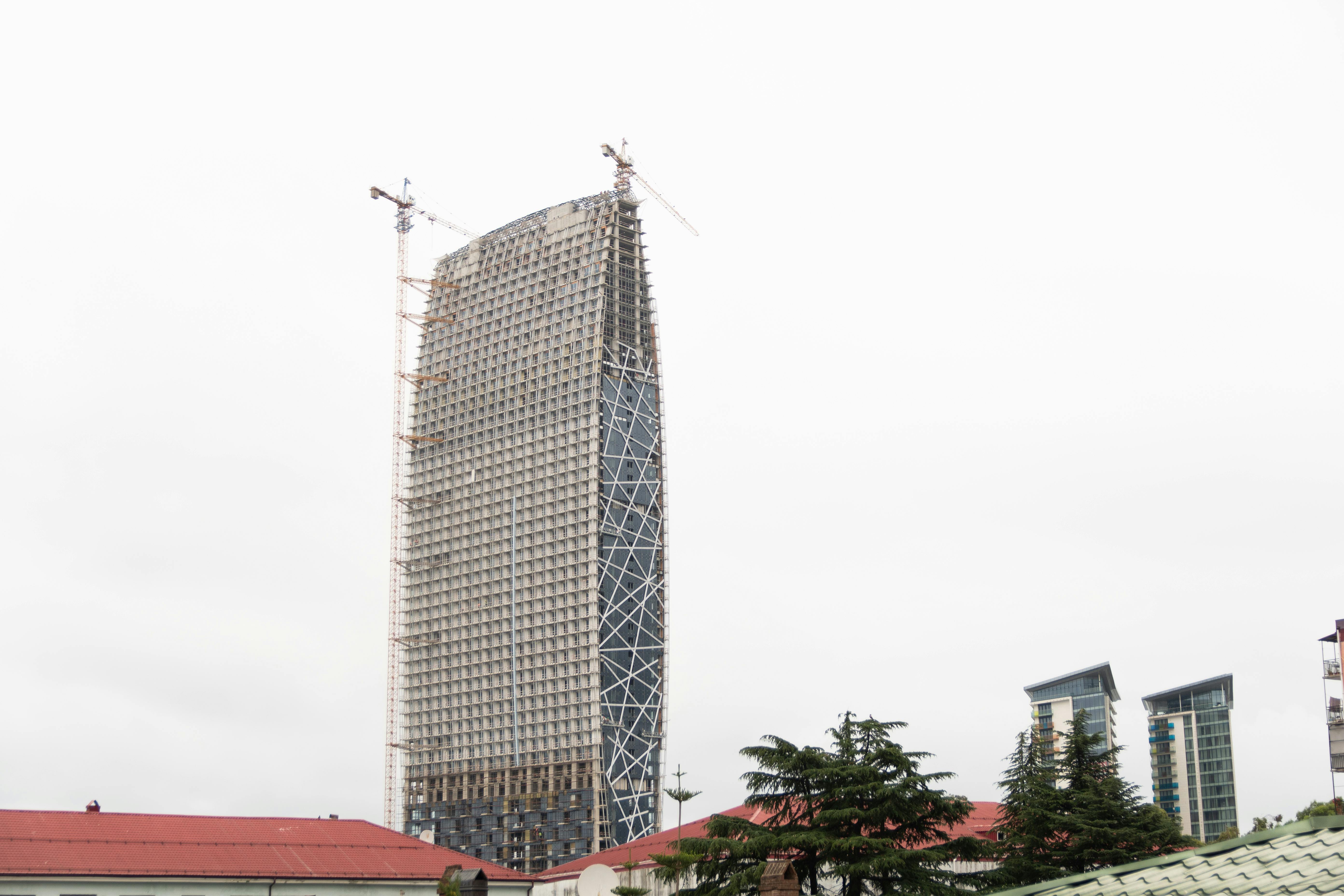 High-rise under construction showcasing urban development
