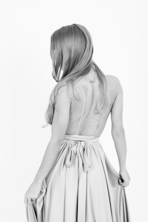 Back View of Long Hair Woman Wearing Backless · Free Stock Photo