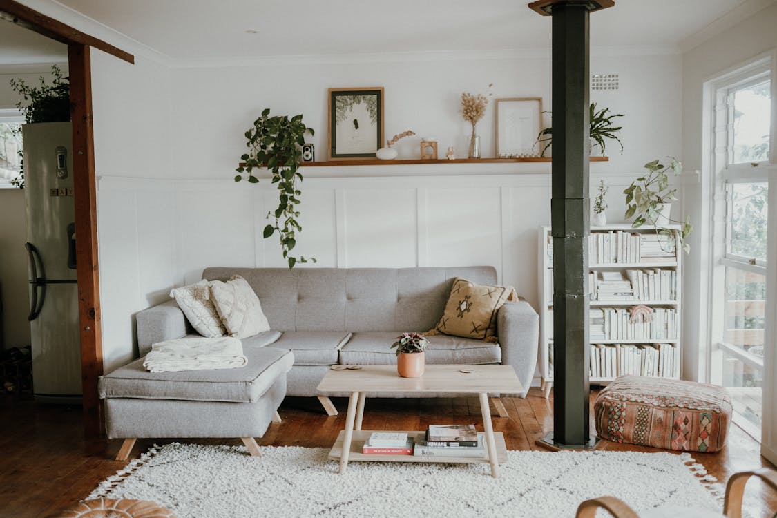 Scandinavian Interior of a Living Room 
