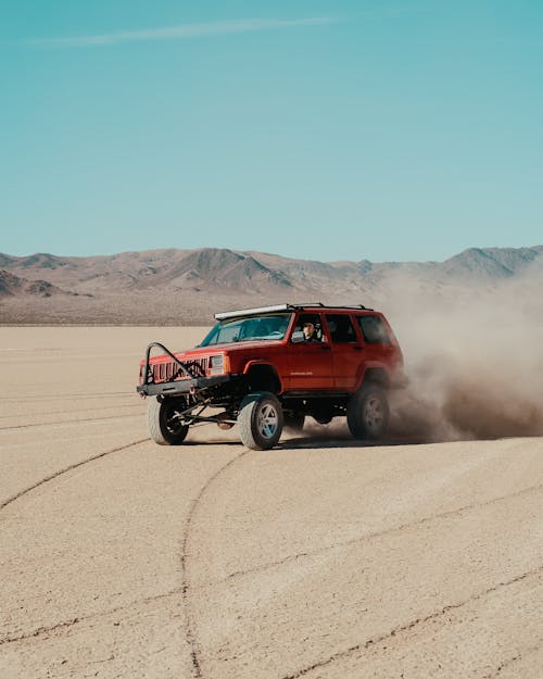 An SUV in the Desert