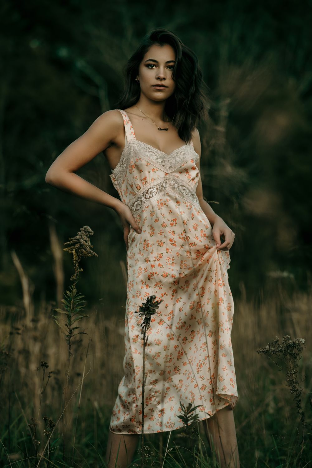 A Woman in Floral Dress · Free Stock Photo