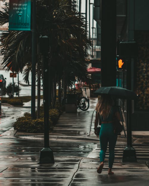 Kostenloses Stock Foto zu frau, nass, regenschirm