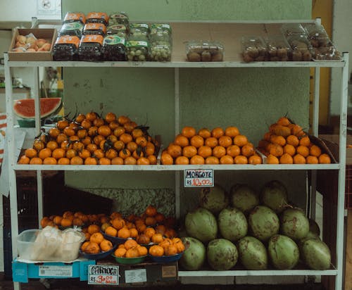 Foto profissional grátis de alimento, comprar, display