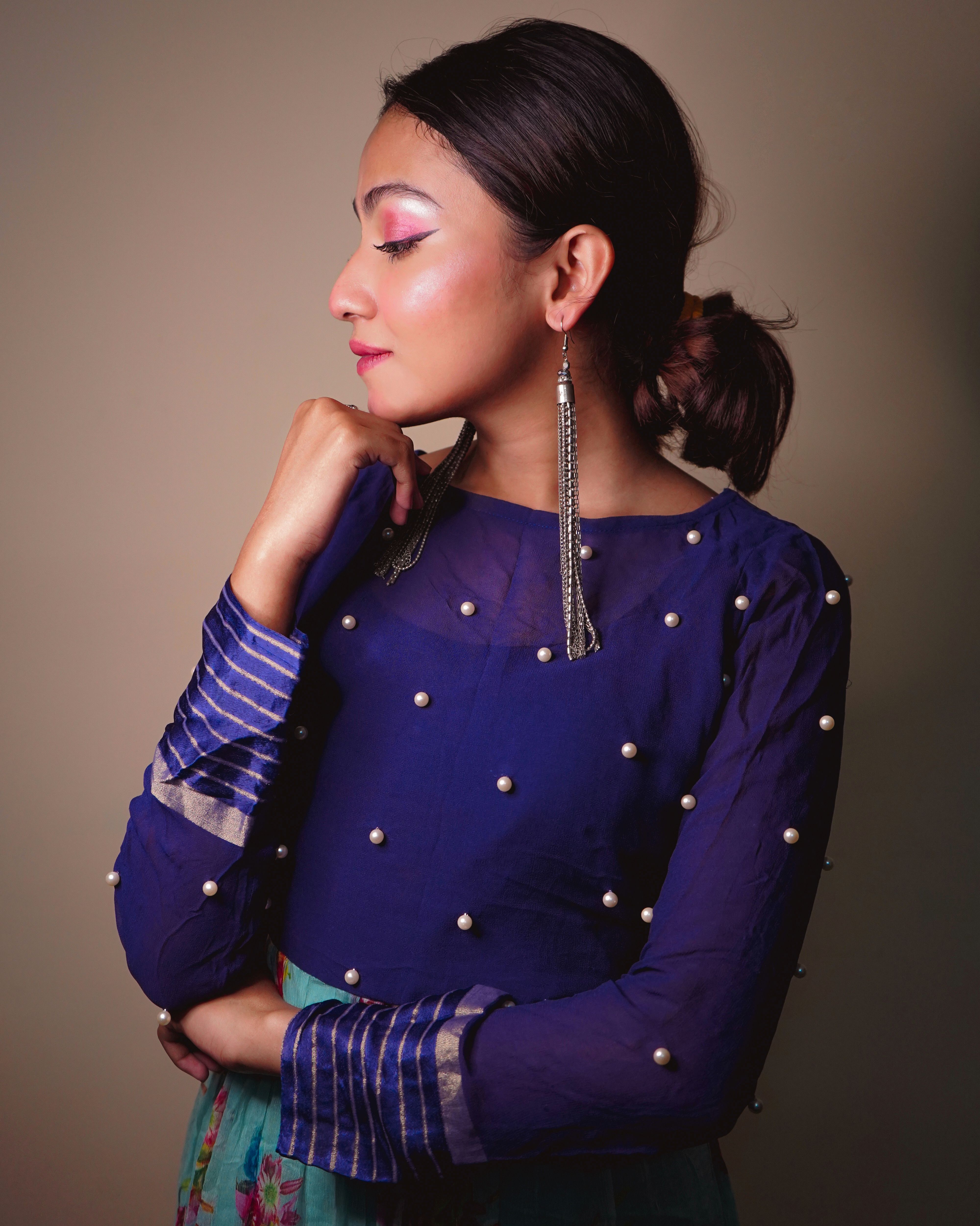 A Woman in Blue Long Sleeve Shirt · Free Stock Photo