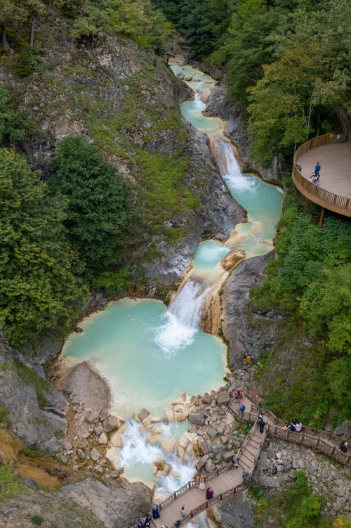 Free Discover the breathtaking waterfall and turquoise stream in lush Giresun, Turkey. Stock Photo
