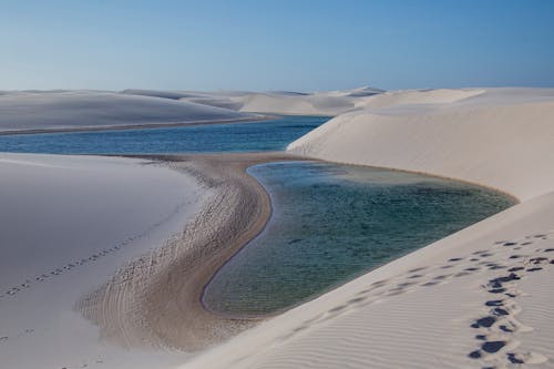 Δωρεάν στοκ φωτογραφιών με αμμοθίνες, άμμος, γαλάζιος ουρανός Φωτογραφία από στοκ φωτογραφιών