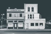 Grayscale Photo of a Building