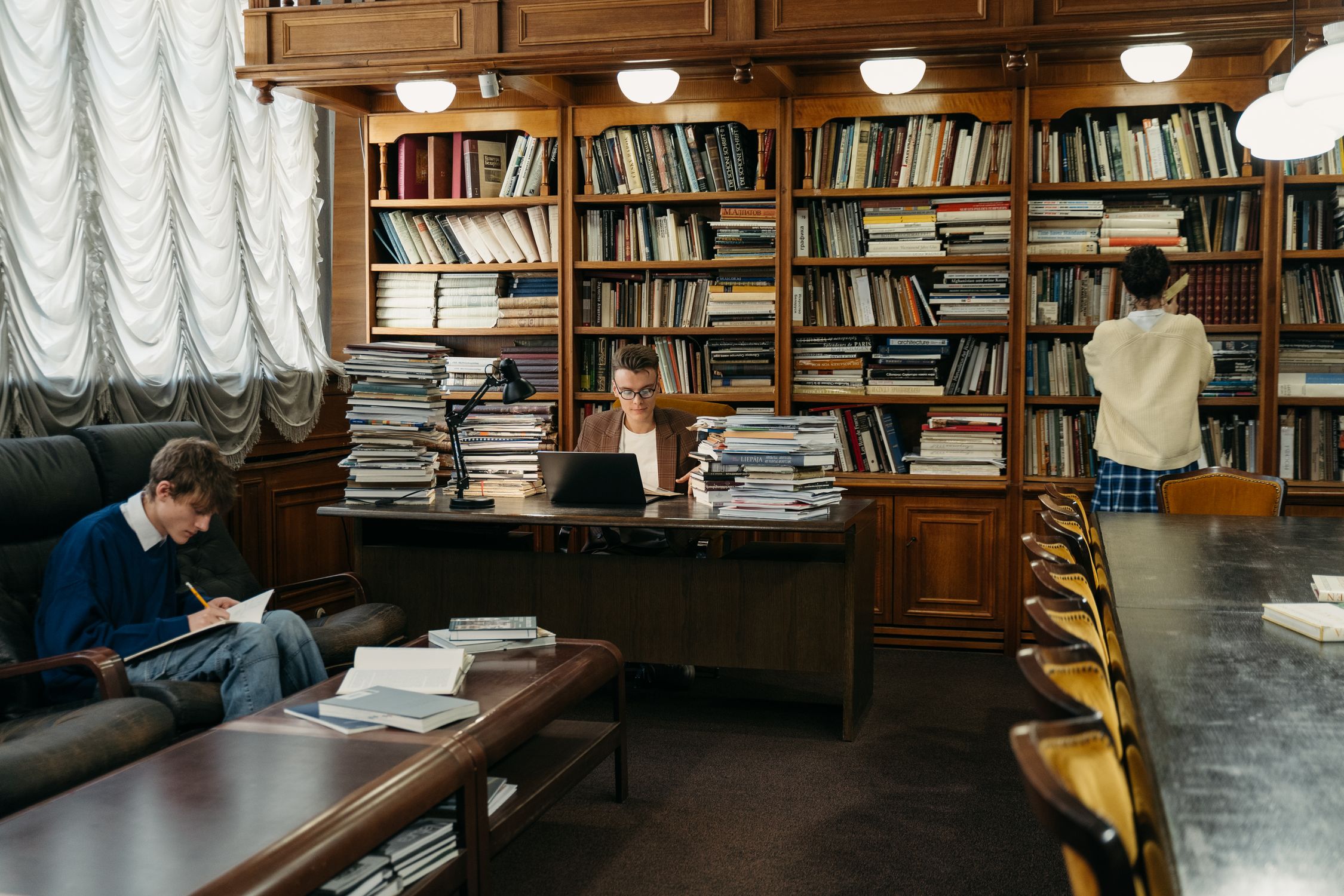 Humans In Library People in the Library · Free Stock Photo