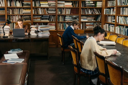 Gratis lagerfoto af bibliotek, bøger, College