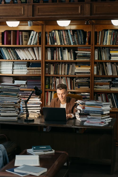 A Man Sitting at the Table