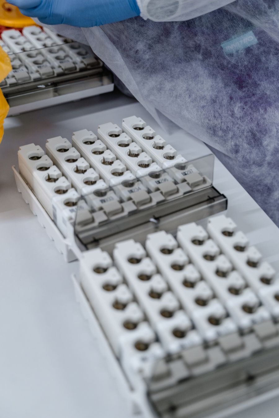 Close view of laboratory equipment