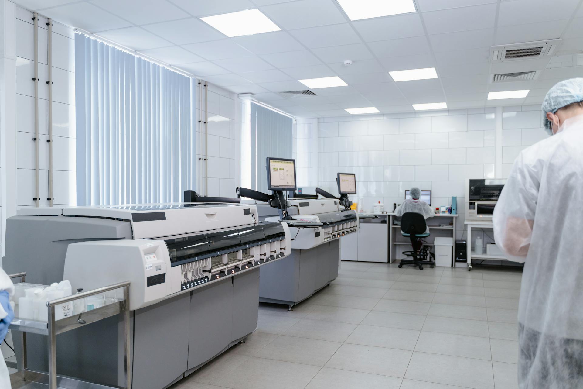 White and Gray Machines inside the Laboratory