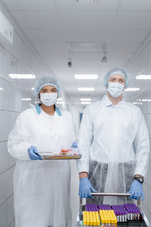 Medical Professionals in Lab Coats 