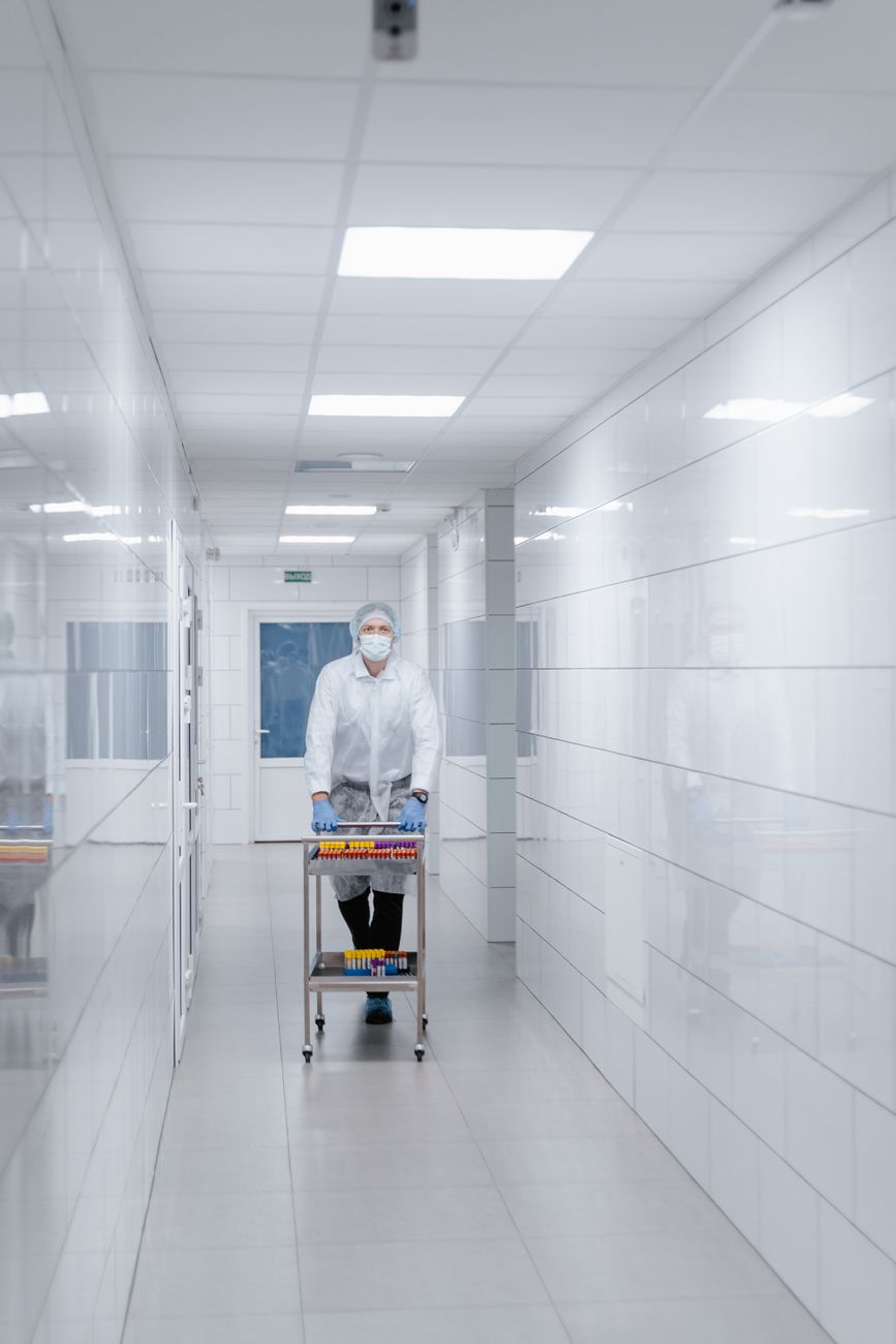 Semiconductor cleanroom construction site representing PORR and X-FAB's new German facility