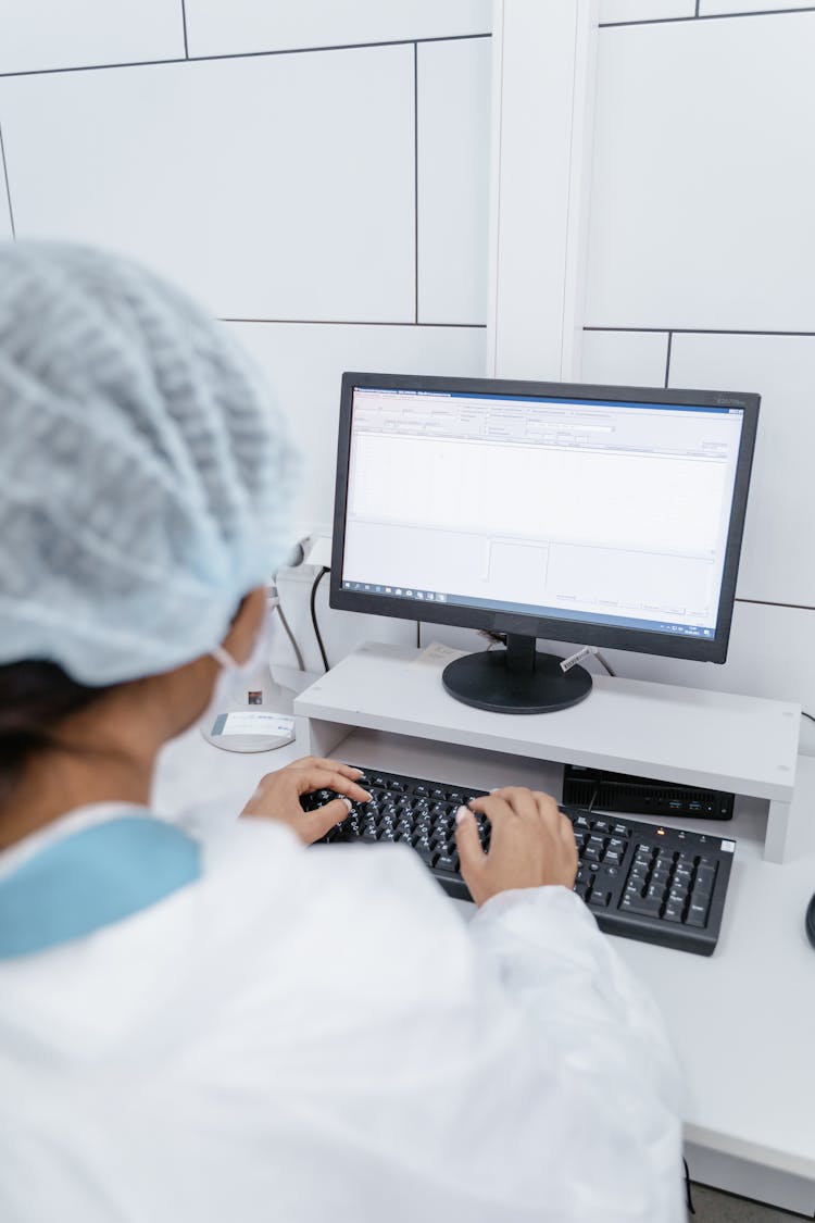 Medical Professional Using Computer 