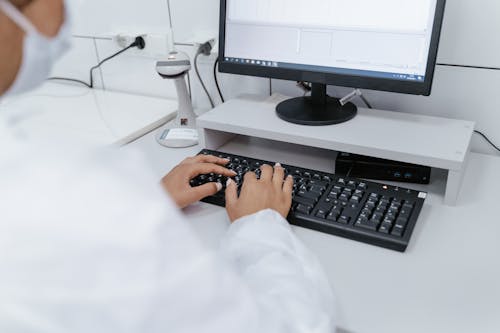 Medical Professional using Computer 