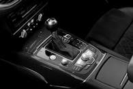 Black Gearshift of an Audi RS7