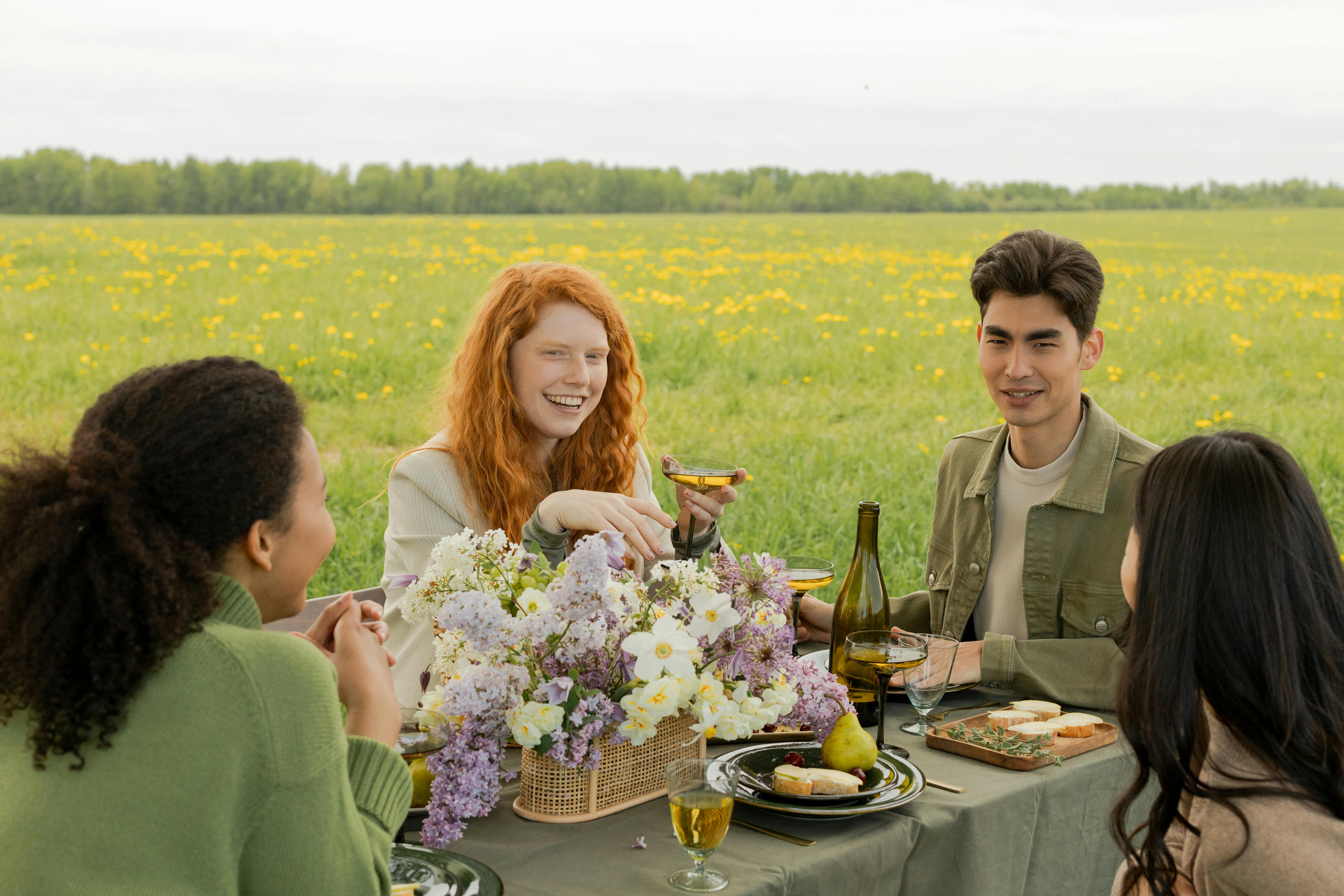 friends sitting at the table